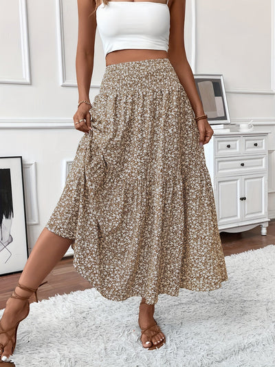 Marnie – Falda Maxi Floral de Volantes