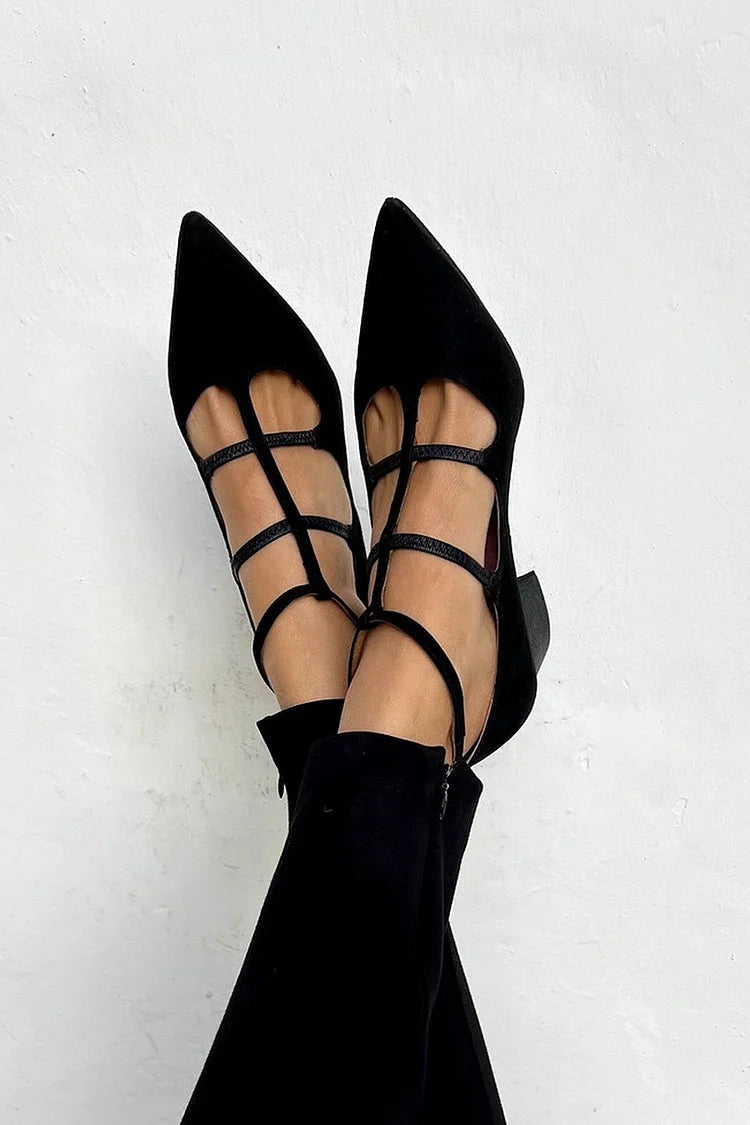 GIADA | Zapatos de tacón en punta con correas