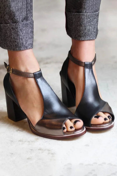 Letizia | sandalias elegantes con tacón bajo