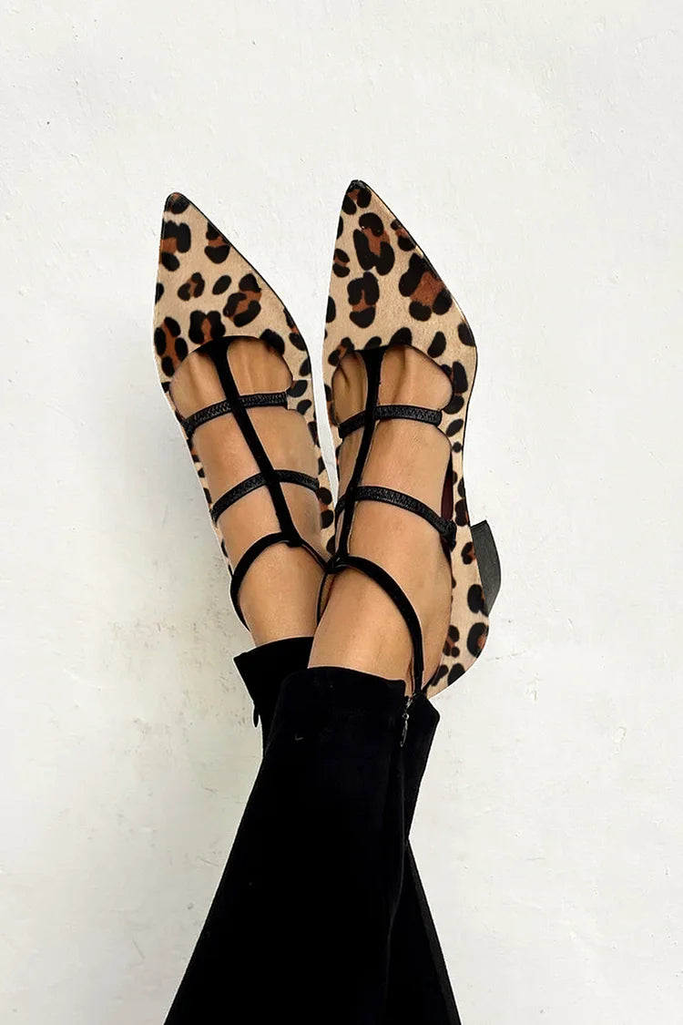 Ludovica | bailarinas animal print con tiras