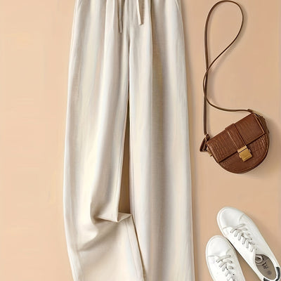Heather I Pantalones de Pierna Ancha con Cinturilla Ajustable