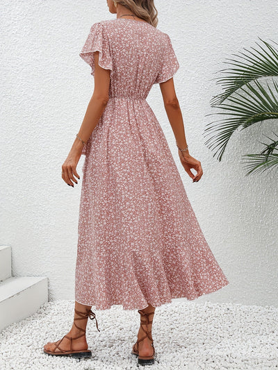 Ellen | Vestido Midi Cruzado con Estampado Floral