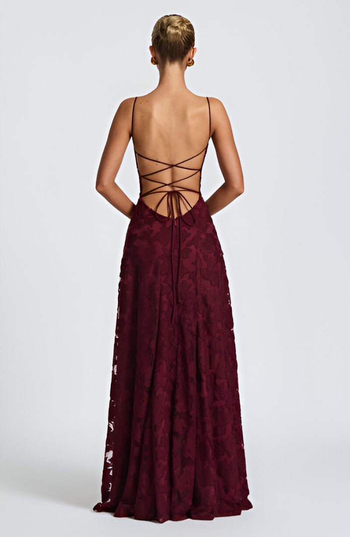Francisa | Vestido Maxi con Corsé de Encaje