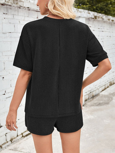 Jinte | Conjunto cómodo de ropa de estar por casa acanalada