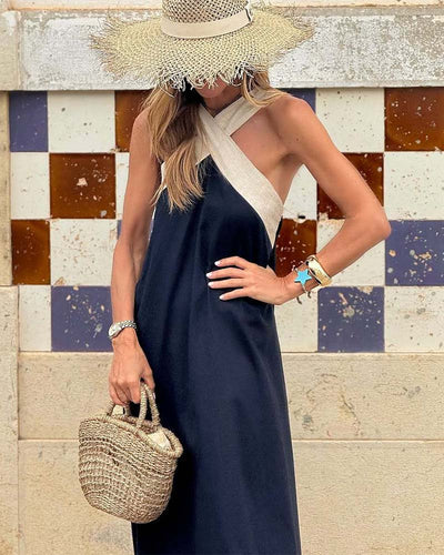 Sienna | Vestido Elegante con Espalda Abierta y Escote Cruzado con Estilo