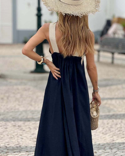 Sienna | Vestido Elegante con Espalda Abierta y Escote Cruzado con Estilo
