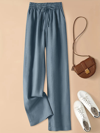 Heather I Pantalones de Pierna Ancha con Cinturilla Ajustable
