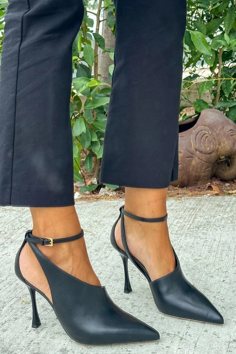 FLAVIA | Zapatos de tacón en punta con correa