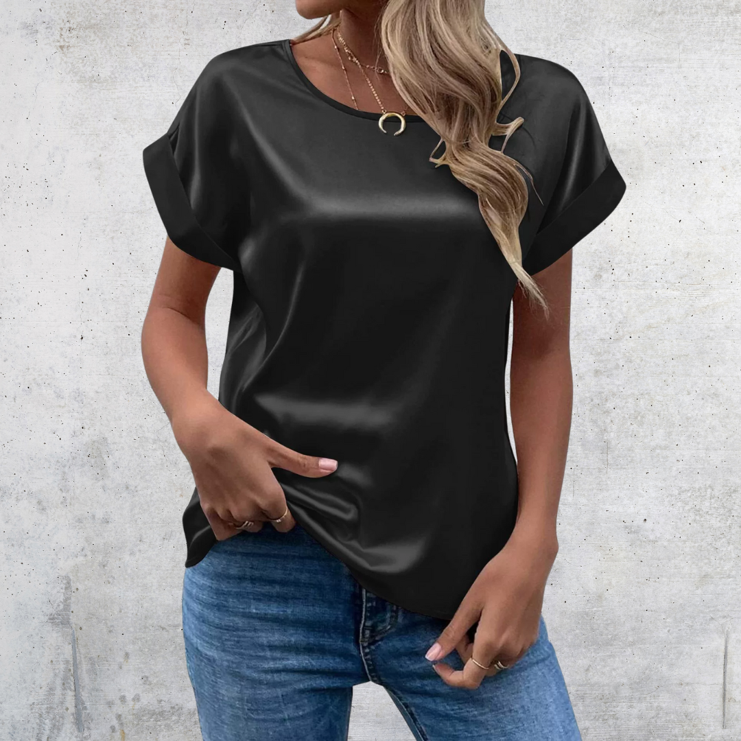 Mabel – Blusa con mangas remangadas