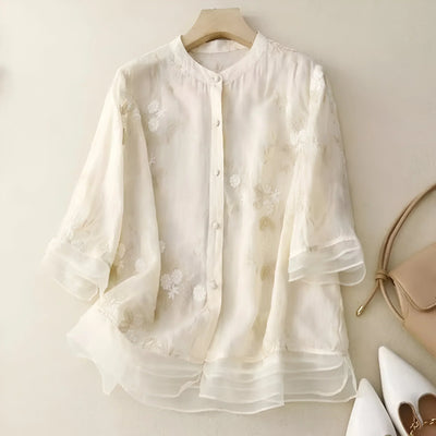 Carmelita I Blusa Transparente Bordada
