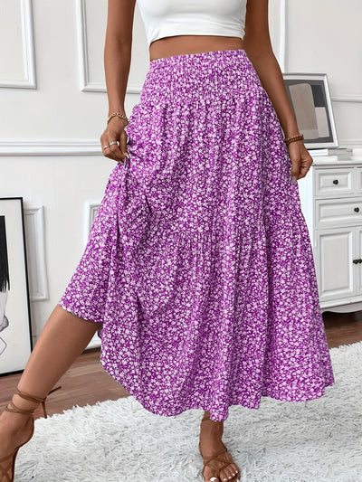 Marnie – Falda Maxi Floral de Volantes