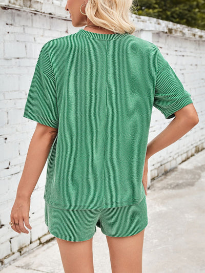 Jinte | Conjunto cómodo de ropa de estar por casa acanalada