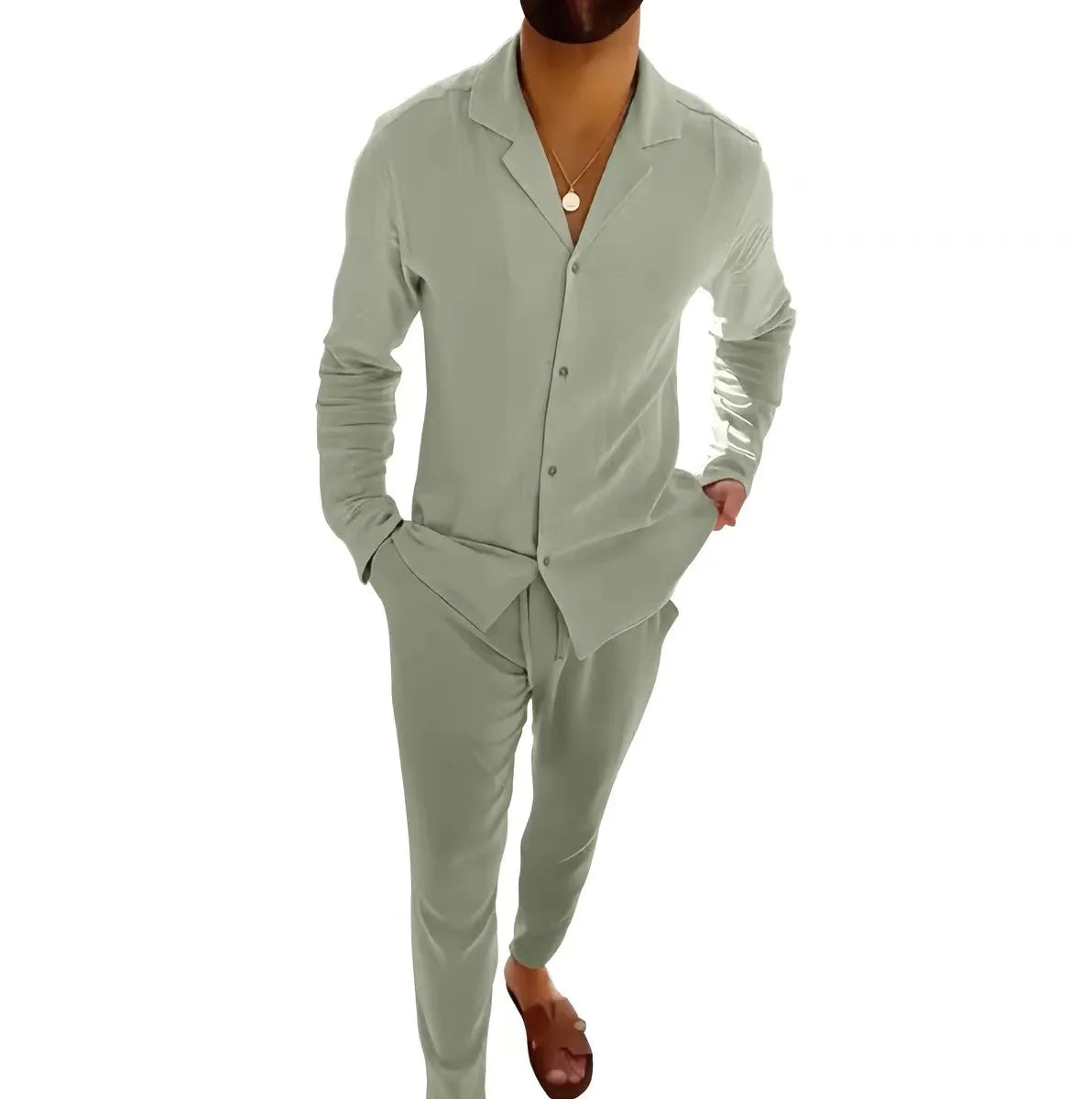 Manuel | Conjunto de verano de lino para hombre