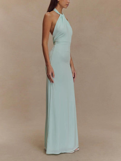 Celestina I Vestido Maxi con Cuello Halter