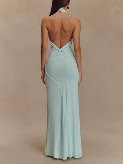 Celestina I Vestido Maxi con Cuello Halter