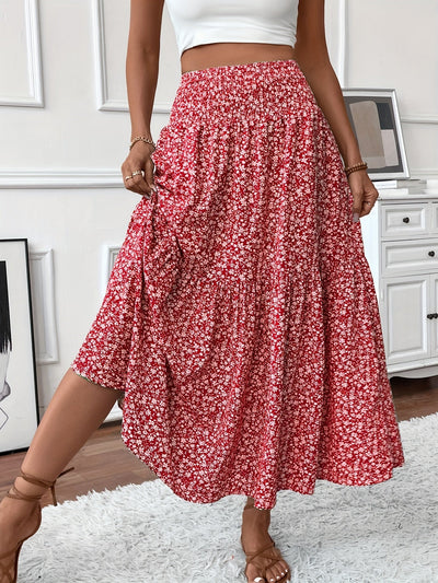 Marnie – Falda Maxi Floral de Volantes