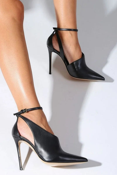 FLAVIA | Zapatos de tacón en punta con correa