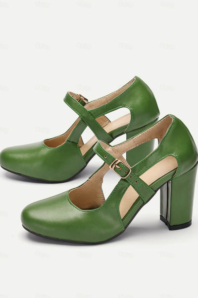 AMBRA | Zapatos de tacón cómodo con detalle en T