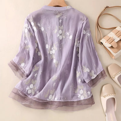 Carmelita I Blusa Transparente Bordada