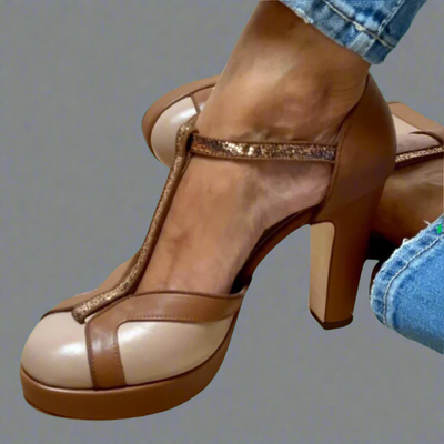 RAFFAELLA | Zapatos de tacón con correa en T