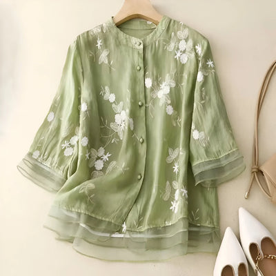 Carmelita I Blusa Transparente Bordada