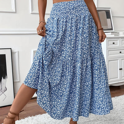 Marnie – Falda Maxi Floral de Volantes