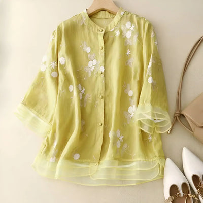 Carmelita I Blusa Transparente Bordada