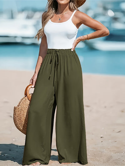 Maricruz | Pantalones de Pierna Ancha con Cordón