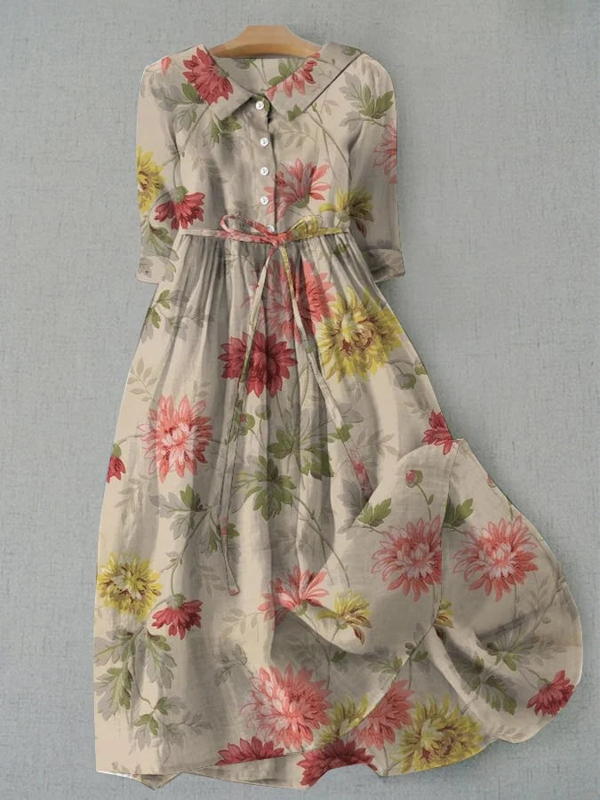 Zinnia - Vestido Camisero con Cinturón para Mujer