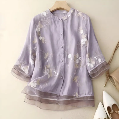 Carmelita I Blusa Transparente Bordada