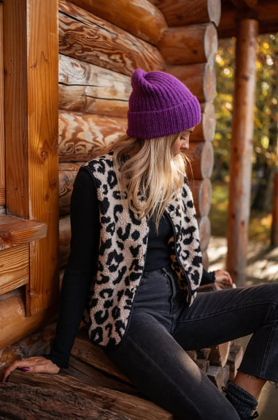 ASTRID | Chaleco de Punto Leopardo