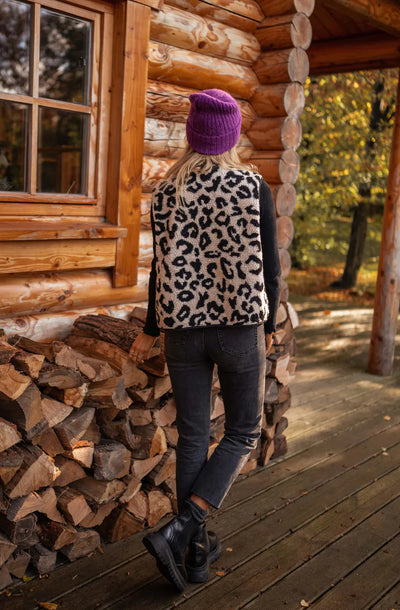 ASTRID | Chaleco de Punto Leopardo