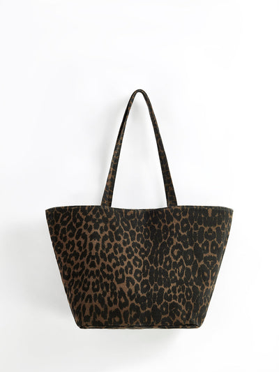 Bolso de hombro con estampado de leopardo