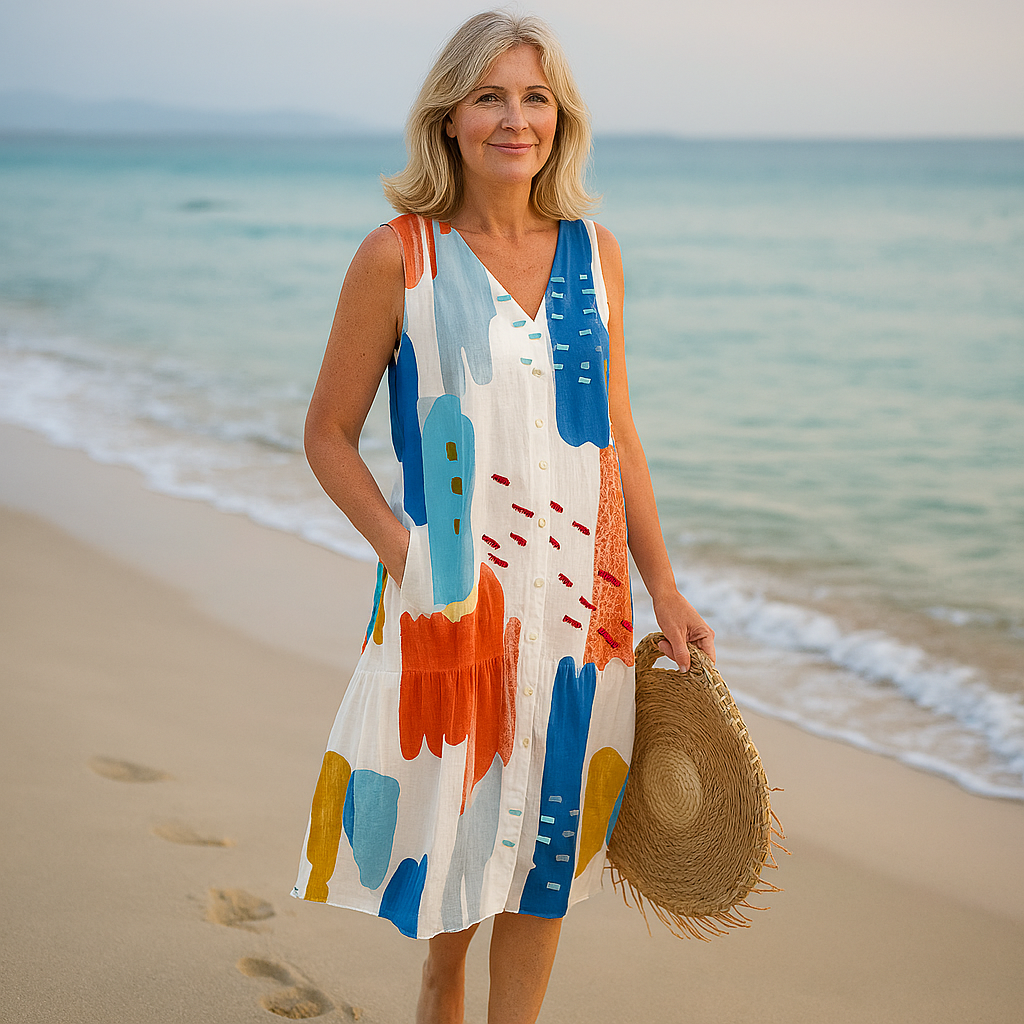 Lucía – Vestido veraniego sin mangas con estampado floral