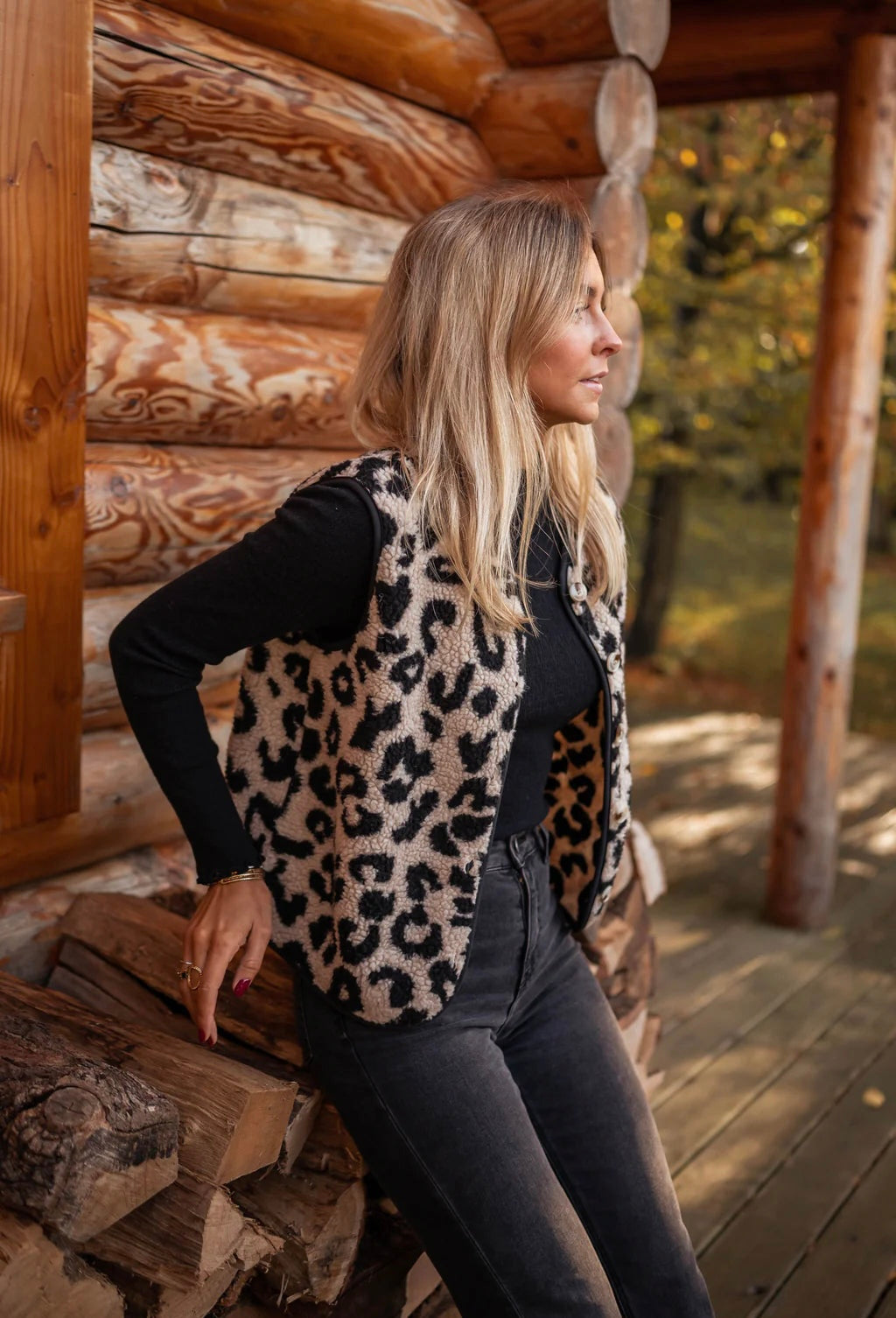 ASTRID | Chaleco de Punto Leopardo