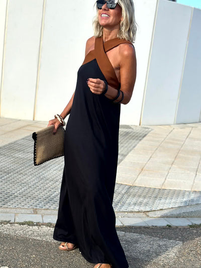 Sienna | Vestido Elegante con Espalda Abierta y Escote Cruzado con Estilo