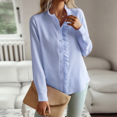 Grace I Blusa con botones y volantes