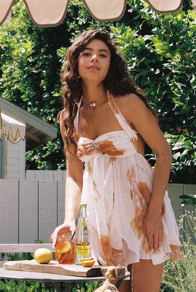 Arabella | Vestido Mini de Gasa Floral