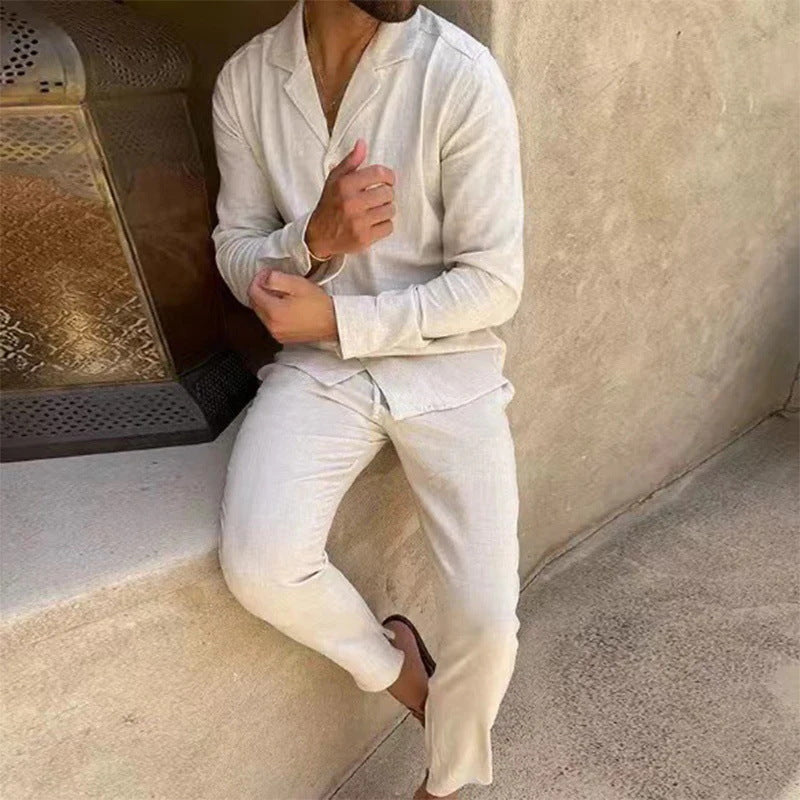 Manuel | Conjunto de verano de lino para hombre