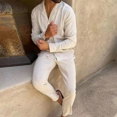 Manuel | Conjunto de verano de lino para hombre