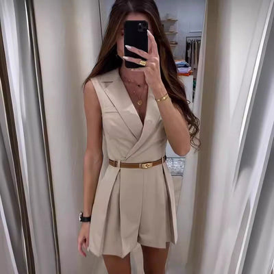 Diorwen I Pantalón con Cintura Ajustada y Cinturón