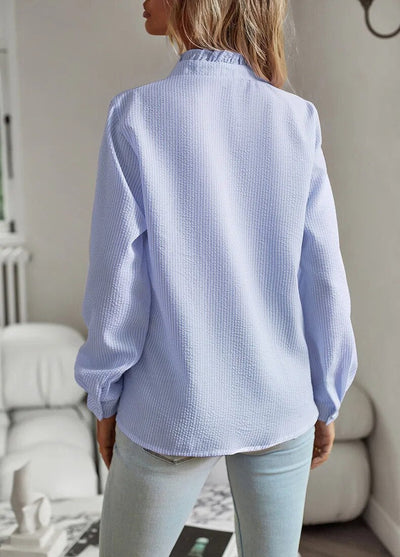 Grace I Blusa con botones y volantes
