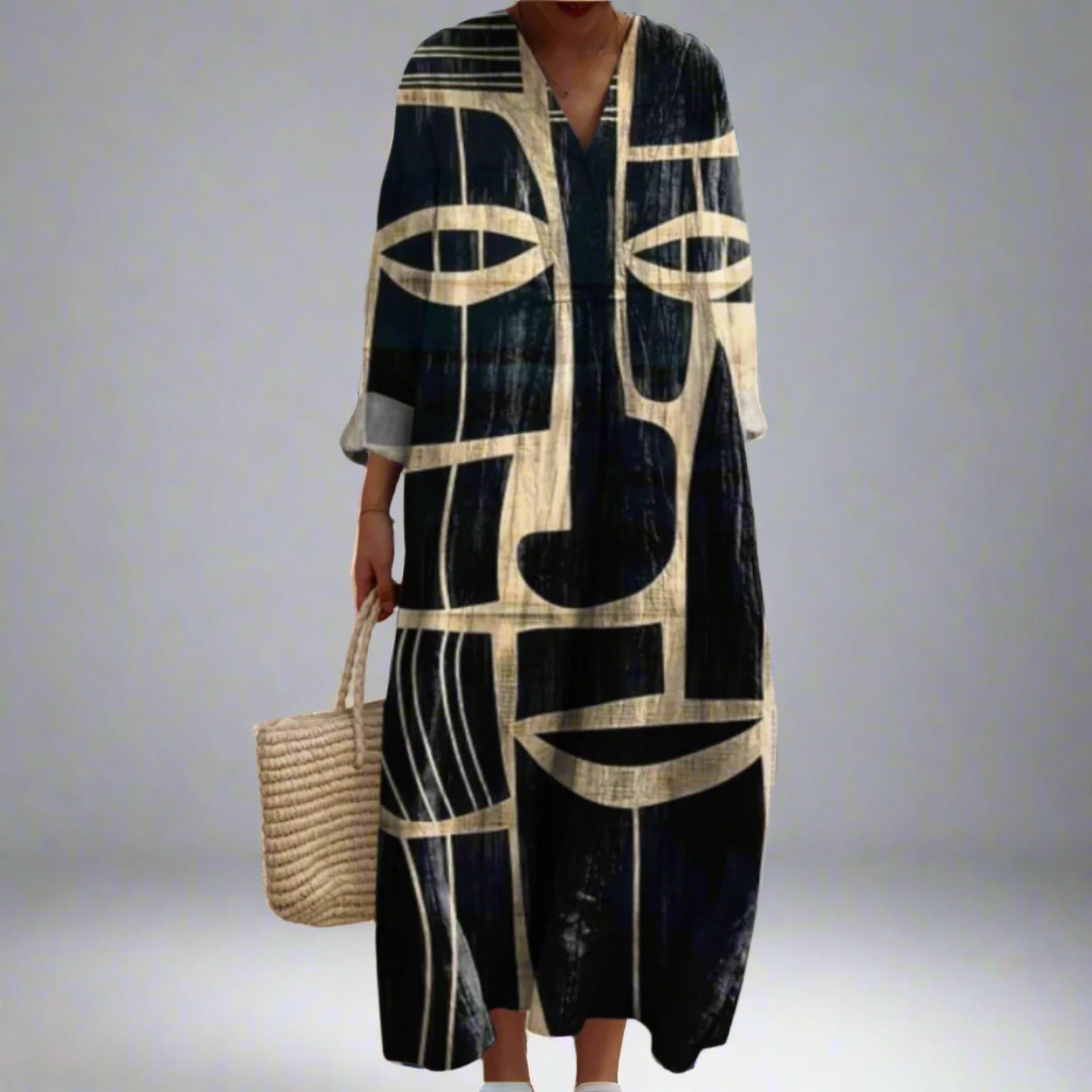 Ismène | Vestido con Rostro Gráfico