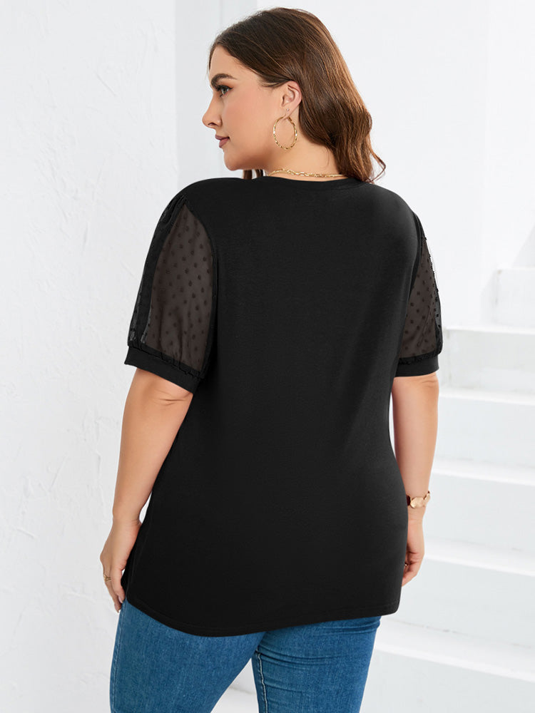 Rema I | Top de manga transparente con escote en V