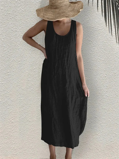 Valentina – Vestido de verano con look de lino