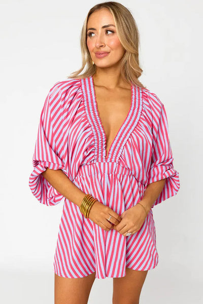Mono de manga abullonada oversize de moda