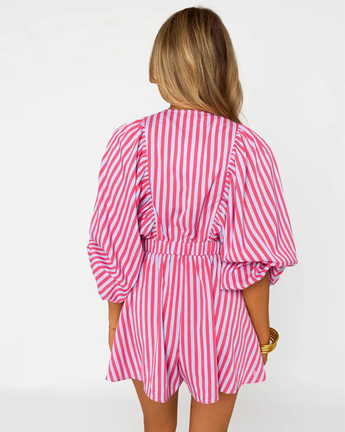 Mono de manga abullonada oversize de moda