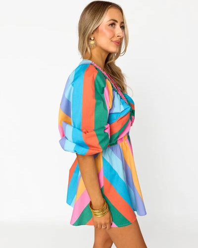 Mono de manga abullonada oversize de moda
