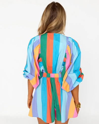 Mono de manga abullonada oversize de moda