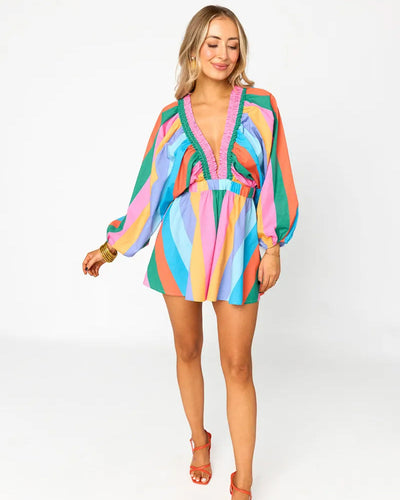 Mono de manga abullonada oversize de moda
